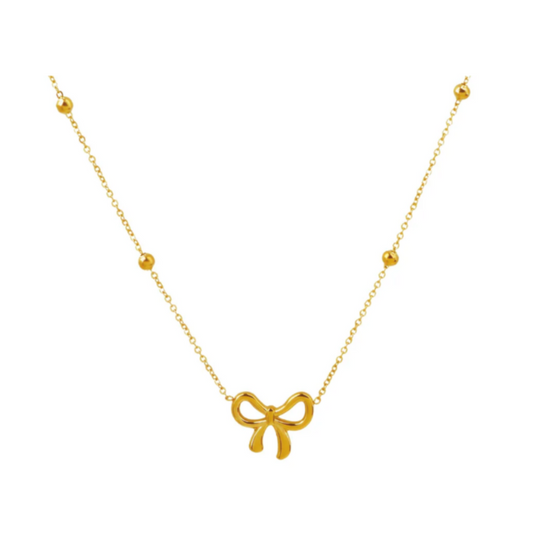 "Croquette" Bow Necklace